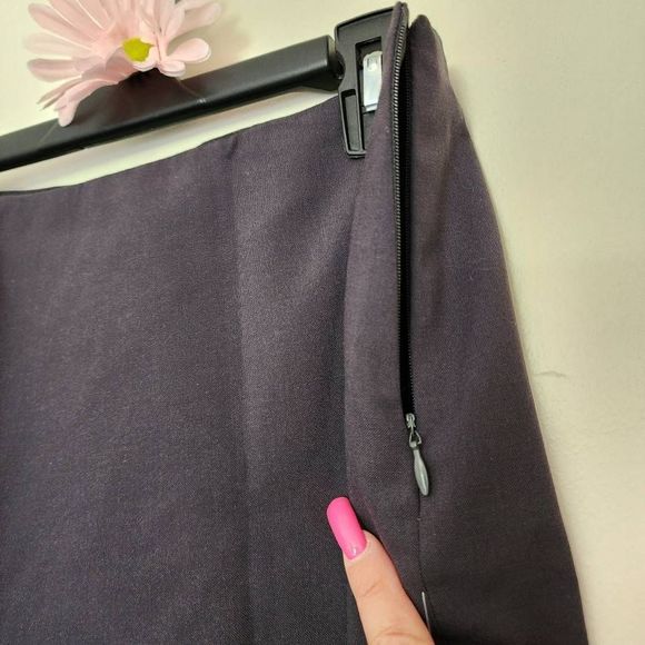 Chaiken Gray pencil Skirt double lines Size 10 - Picture 5 of 5